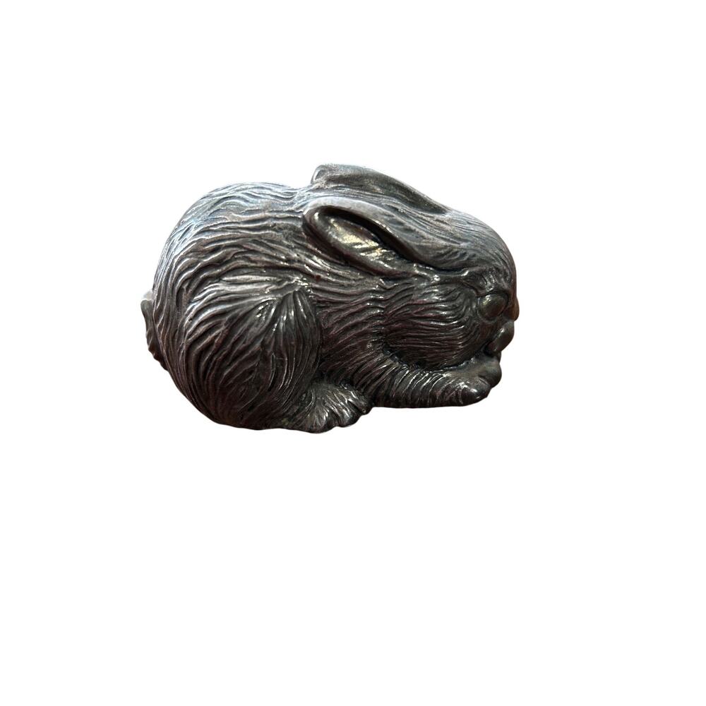 Reed and Barton Silver Plated bunny plays "Rock a Bye Baby"